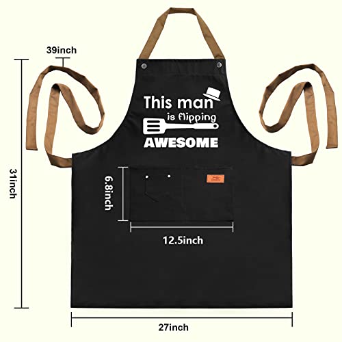 UENOW Men's Gifts, Gifts for Dad, Funny Gifts for Father's Day, Christmas, Birthday Gifts for Husband Boyfriend Brother, Gifts for Men from Wife Daughter Son, Chef Cooking Apron, Grilling BBQ Aprons