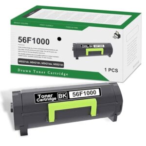 drawn (high yield) 1 pack compatible 56f1000 toner cartridge replacement for lexmark ms321 toner cartridge for ms621dn ms321dn ms421dn mx321adw mx521ade mx522adhe ms521dn mx622adhe printer ink