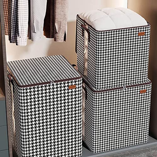 3 PCS Large Capacity Clothes Storage Bag Organizer Clothes Storage Bag Wardrobe Sorting Storage Box 180L/140L/100L