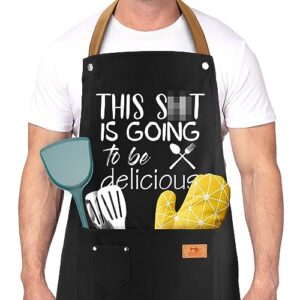gifts for men women, gifts for dad, birthday gifts for mom, funny gifts for mother's day, christmas, chef apron gifts, bbq gifts for husband boyfriend, grilling aprons, ideal gifts from wife daughter