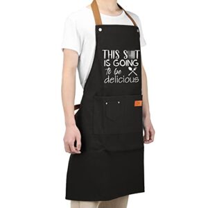 Gifts for Men Women, Gifts for Dad, Birthday Gifts for Mom, Funny Gifts for Mother's Day, Christmas, Chef Apron Gifts, BBQ Gifts for Husband Boyfriend, Grilling Aprons, Ideal Gifts from Wife Daughter