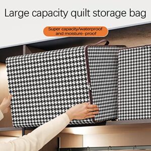 Darzheoy Storage Bags Clothes Storage Bins, 100L Foldable Closet Organizers Storage Containers with Durable Handles and Clear Window, Large Blanket Clothes Organization and Storage Containers (100L)