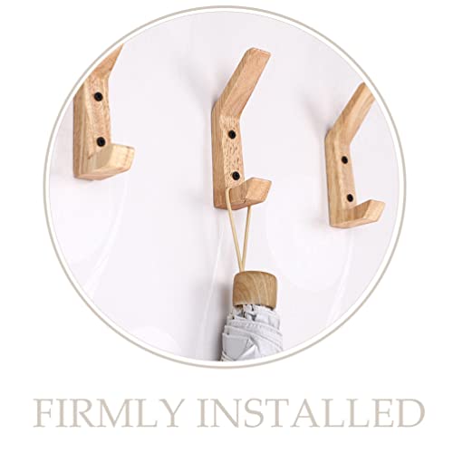 Cabilock Belt Hanger Belt Hanger Belt Hanger 2pcs Wooden Coat Hooks Wall Mounted Single Wall Wood Hook Rack Clothes Hat Hanger Towel Rack Hat Hangers Hat Hangers Hat Hangers