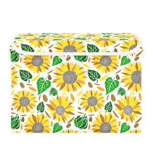 innewgogo sunflower storage bins with lids for organizing storage baskets with handles oxford cloth storage cube box for dog toys