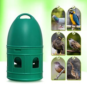 WeiLaiKeQi Pigeon Water Dispenser Automatic Feeder, 10L Water Pot Container, Large Capacity Waterer, Bird Feeding Drinker for Chicken Parrot Duck Parakeet, Green