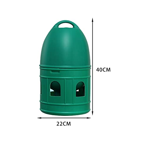 WeiLaiKeQi Pigeon Water Dispenser Automatic Feeder, 10L Water Pot Container, Large Capacity Waterer, Bird Feeding Drinker for Chicken Parrot Duck Parakeet, Green