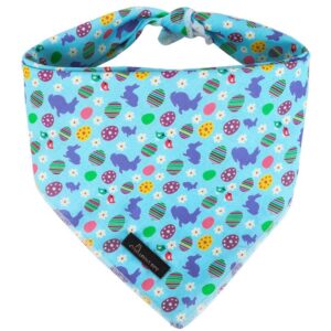 aring pet easter dog bandana-cute easter eggs dog bandana, cotton rabbit dogs scarf triangle bibs for small to large boy girl dogs and cats
