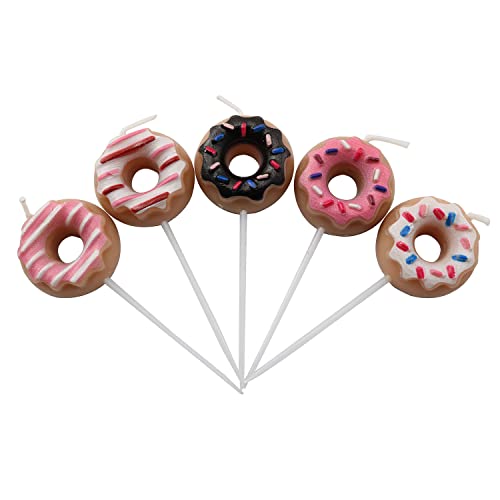 XGNG 2Boxes 10PCS Donut Cake Candles Donut Party Pick Candles