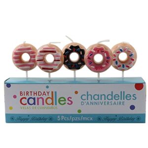 XGNG 2Boxes 10PCS Donut Cake Candles Donut Party Pick Candles