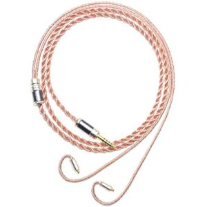 fsijiangyi 19 core ofc copper braid earphone cable ie200 cable ie300 cable for sennheiser ie200 ie300 ie600 ie900 replacement cable (3.5mm plug)