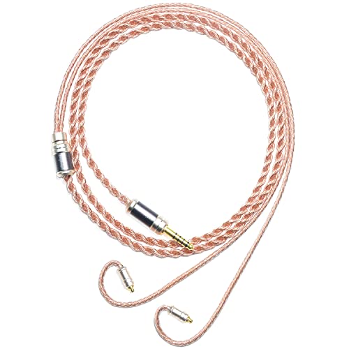 FSIjiangyi 19 Core OFC Copper Braid Earphone Cable IE200 Cable IE300 Cable for Sennheiser IE200 IE300 IE600 IE900 Replacement Cable (3.5mm Plug)