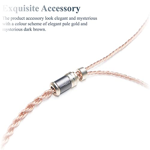 FSIjiangyi 19 Core OFC Copper Braid Earphone Cable IE200 Cable IE300 Cable for Sennheiser IE200 IE300 IE600 IE900 Replacement Cable (3.5mm Plug)