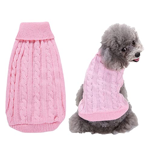 Pet Clothes for Medium Dogs Female Cat Knitted Jumper Winter Warm Sweater Puppy Coat Jacket Costume Pet Apparel for Large Dogs Girl