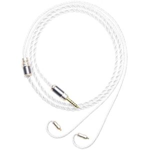 fsijiangyi ipx cable iem ofc silver ipx extension cable ipx in ear cable ipx cable 3.5mm for ue ue6pro ue11pro ue live ue18 ue18+por replacement cable (l-3.5mm plug)