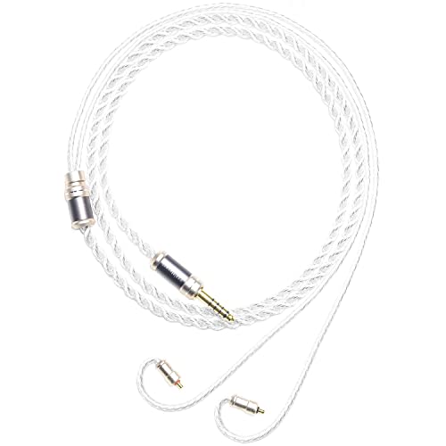 FSIjiangyi IPX Cable IEM OFC Silver IPX Extension Cable IPX in Ear Cable IPX Cable 3.5mm for UE UE6Pro UE11Pro UE Live UE18 UE18+Por Replacement Cable (L-3.5mm Plug)