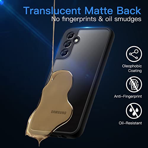 JETech Matte Case for Samsung Galaxy A14 5G 6.6-Inch (Not for A14 4G), Frosted Translucent Back Protective Slim Phone Cover, Anti-Fingerprints (Black)