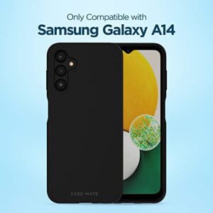 Case-Mate Samsung Galaxy A14 5G Case with 9H Tempered Glass Screen Protector [12FT Drop Protection] [Wireless Charging] Black Cover for Samsung Galaxy A14 5G - Anti Yellowing, Anti Scratch & Slim