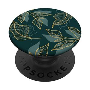 aesthetic plant leaf pattern floral botanical green popsockets swappable popgrip