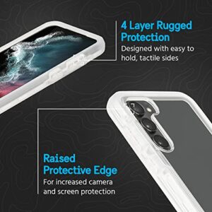 Pelican Voyager - Samsung Galaxy S23 Case [6.1"] [18FT MIL-STD Drop Protection] [Wireless Charging] Phone Case for Samsung Galaxy S23 w/Belt Clip Holster Phone Stand - Anti Yellowing - Clear