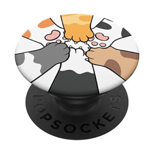 cute cat paw print funny cat lover kitty popsockets swappable popgrip
