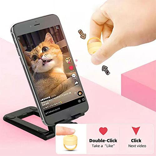 Bluetooth Control Ring for Tiktok,Cell Phone Remote Control Ring,Page Turner Remote Camera Shutter Selfie Fingertip Video Controller for Cell Phone