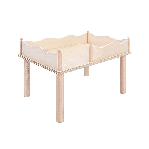 Niteangel Hamster Play Wooden Platform & Multi-Chamber Series Maze Fence for Dwarf Syrian Hamsters Gerbils Mice Degus or Other Small Pets (for 2 Chamber Hideout-Large)