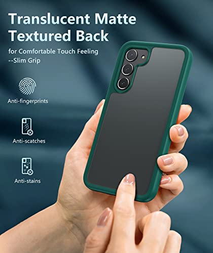 FNTCASE Samsung Galaxy S23+ 5G: Translucent Drop Proof Protection Phone Case | Dual Layer Rugged TPU Bumper Cover