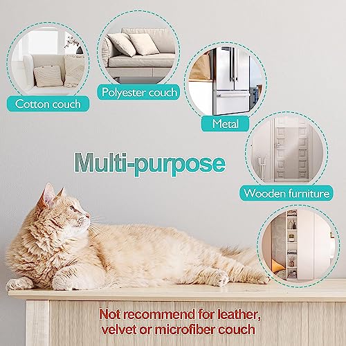 Lovinch [Thickened Vinyl] Cat Scratch Furniture Protector, Clear Couch Protector for Cat, Anti Cat Scratching Deterrent Tape, Pet Training Tape from Scratching Furniture Couch Door – [120" X 10.4"]