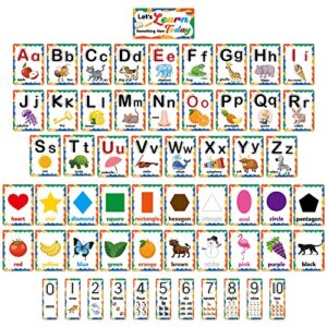 D-FantiX Magnetic Responsibility Chart and 58 Pieces Alphabet and Number Bulletin Board Set