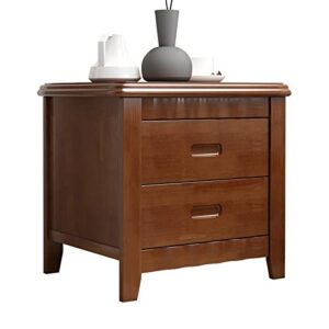ffnum bedside table nightstand with 2 drawers and wood legs, large storage space side sofa table for bedroom, living room, hallway night stand