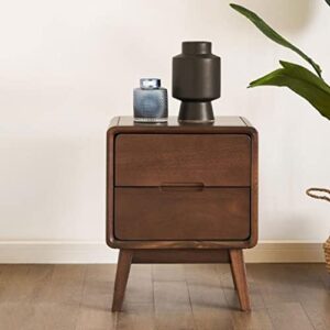 FFNUM Bedside Table Locker Black Walnut Bedside Table Simple Living Room Bedroom Storage Drawer Bedside Table Locker Shelf Night Stand