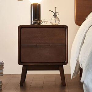 FFNUM Bedside Table Locker Black Walnut Bedside Table Simple Living Room Bedroom Storage Drawer Bedside Table Locker Shelf Night Stand