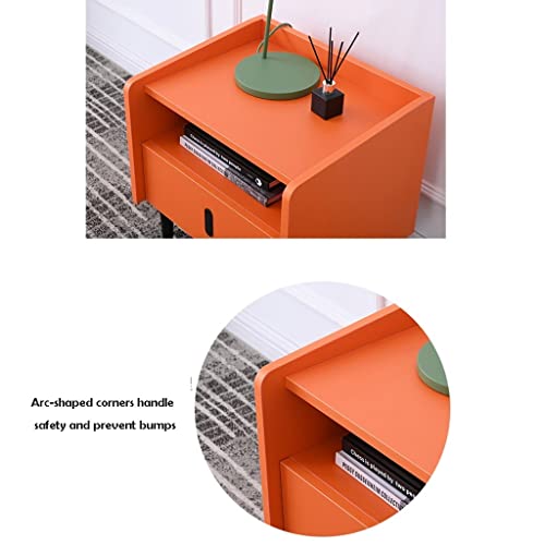 Bedside Table Simple Bedside Table Modern Bedroom Orange Bedside Drawer Storage Cabinet Family Living Room Multi-Layer Storage Cabinet Night Stand (Color : B)