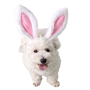 Yuyeran Christmas Pet Headband Fluffty Bunny Ears Headband Easter Party Puppy Headwear Supplies for Cat Dog (L)