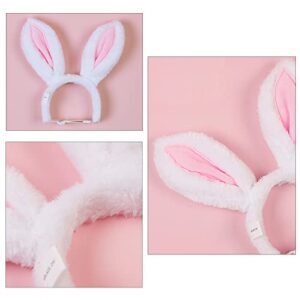 Yuyeran Christmas Pet Headband Fluffty Bunny Ears Headband Easter Party Puppy Headwear Supplies for Cat Dog (L)