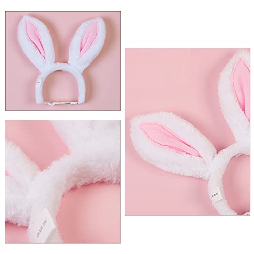 Yuyeran Christmas Pet Headband Fluffty Bunny Ears Headband Easter Party Puppy Headwear Supplies for Cat Dog (L)