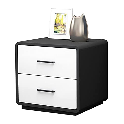 Bedside Table Modern Bedroom Bedside Storage Cabinet Nightstand with 2 Drawers Living Room Bedroom Furniture, 17.7" L x15.7 W x 17" H Night Stand (Color : A)