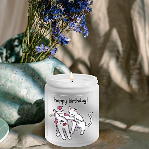 Cute Birthday Gifts for Women- Funny Cat Happy Birthday Candle Gift for Boyfriend, Girlfriend, Husband, Wife, Her or Him, Best Friend, Sister