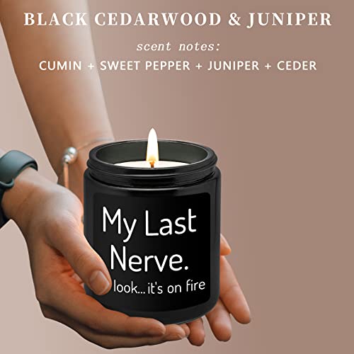 Funny Birthday Gifts for Men- Friendship Gifts, Fathers Day & Christmas Day Gifts for Dad Boyfriend Men Him, Cedarwood & Juniper Scented Candles