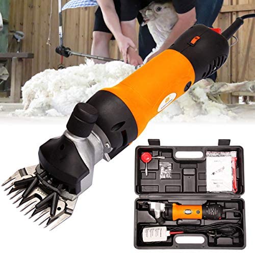 Xuanyue Used - Electric Professional Sheep Shears 380W Electric Farm Supplies Animal Grooming Shearing Clipper Sheep Goat Shears Electric Clippers, Farm Supplier (Orange)