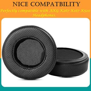 TaiZiChangQin K267 Ear Pads Ear Cushions Replacement Compatible with AKG K267 K167 K520 Headphone Upgrade Thicker Protein Leather Earpads