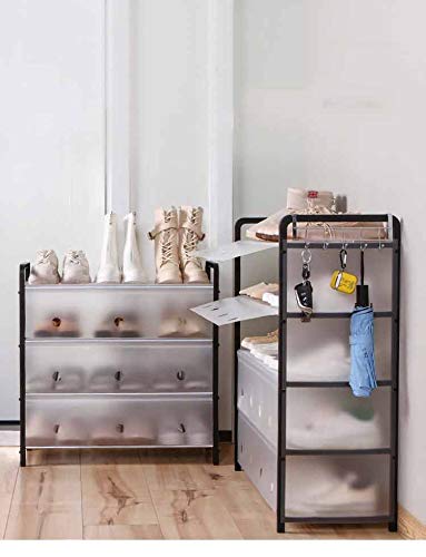 N/A Simple Dormitory Bedroom Space Multi-Layer Shoe Rack Multi-Function Household Dust-Proof Artifact Storage Shoes Rack