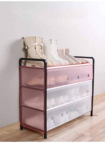 N/A Simple Dormitory Bedroom Space Multi-Layer Shoe Rack Multi-Function Household Dust-Proof Artifact Storage Shoes Rack