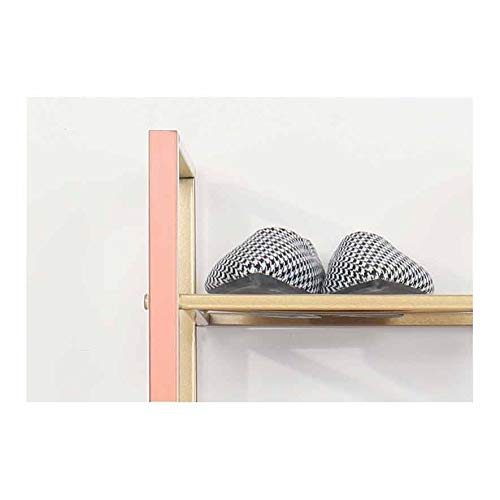 N/A Shoe Rack Multi-Layer Wrought Iron Simple Doorway Home Minimalist Creative Solid Wood Storage Rack Rack (Color : D)