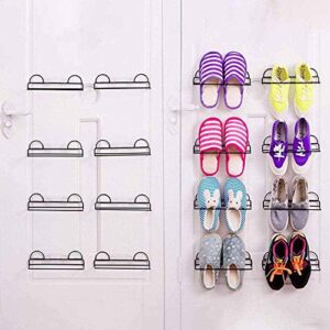 N/A Paste Wrought Iron Shoe Rack Bathroom Slippers Shelf Home Living Room Creative Shoe Hook Suction Wall-Mounted Shoe Rack