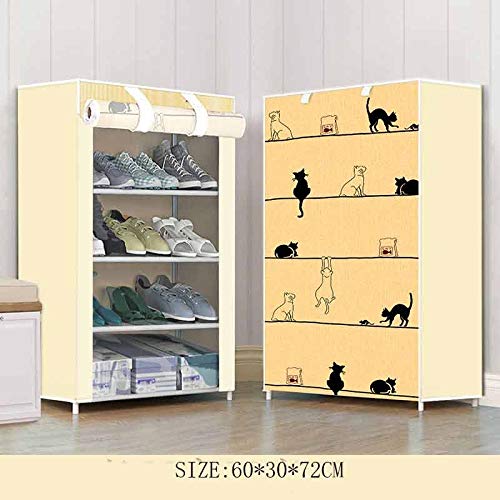 N/A Simple Shoe Rack Multi-Layer Dust-Proof Household Shoe Rack Dust Resistance Lattices Non-Woven Fabric Shoe Rack (Color : E)