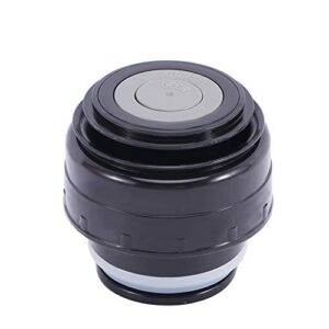 travel cup vacuum flask lid drinkware mug, universal vacuum flasks lid drinkware thermose accessories(5.2cm black grey)