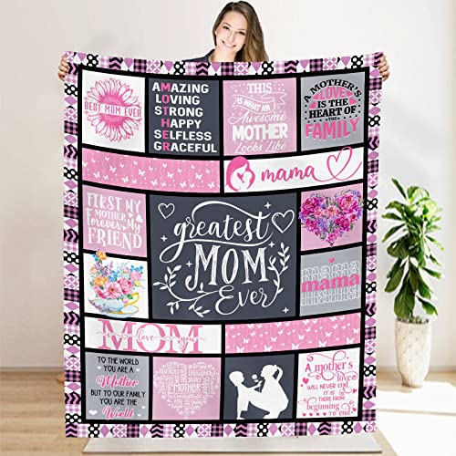 NVDOXSA to My Mom Blanket Gift, Mother Blanket Gift, Mother's Day Blanket Gift from Daughter Son, Mom 50"x60" Throw Blanket Birthday Gifts for Mother Birthday Christmas Thanksgiving Day