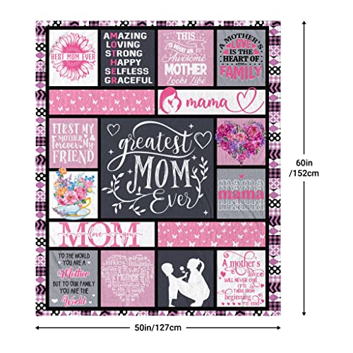 NVDOXSA to My Mom Blanket Gift, Mother Blanket Gift, Mother's Day Blanket Gift from Daughter Son, Mom 50"x60" Throw Blanket Birthday Gifts for Mother Birthday Christmas Thanksgiving Day