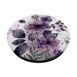 Purple Lavender Blossom Leaves Flowers Floral Girly PopSockets Standard PopGrip